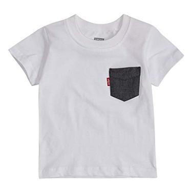 Imagem de Levi's Camiseta básica para meninos, Branco, 12 meses