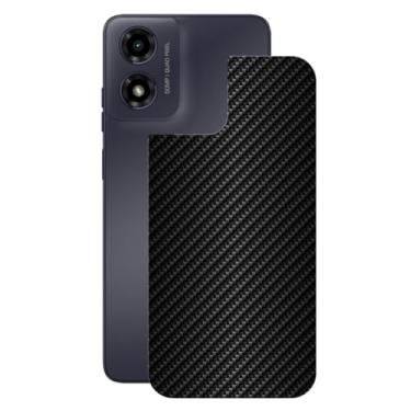 Imagem de Gshield Película Traseira de Fibra de Carbono Preta para Motorola (Moto G04s)