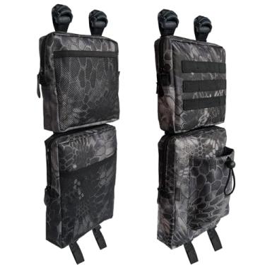 Imagem de Vanlison Pacote com 2 bolsas de para-choque para quadriciclo, bolsa removível para quadriciclo, bolsa de motocicleta resistente à água, compatível com Sportsman Scrambler TRX FourTrax Outlander