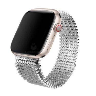 Imagem de Pulseira Dots Aço Magnética Imantada Compatível com Apple Watch - Baú 