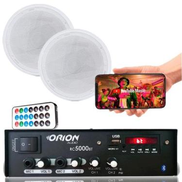 Imagem de Kit Som Ambiente C/ Amplificador 300 Watts + 2 Caixas Gesso - ORION