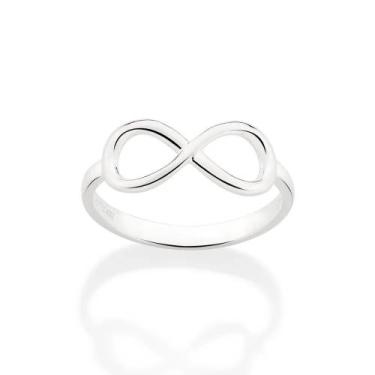 Imagem de Anel de prata 925 feminino infinito símbolo rommanel fino skinny 81022