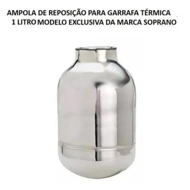 Imagem de Ampola Reposição Garrafa Térmica 1 Litro Exclusiva Inox - Soprano