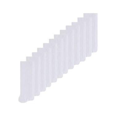 Imagem de Kit 12 Pares de Meias Infantil Cano Longo Selene 5010-002, Branco, 25-
