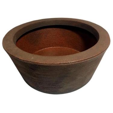 Imagem de Vaso Bacia De Polietileno Com Textura Para Plantas 37cm - Alpe & Arita
