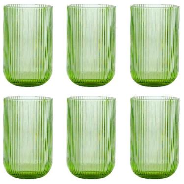 Imagem de Jogo De 6 Copos 460ml Verde Versalhes Lanty Ke Home