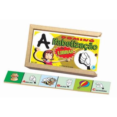 Imagem de Jogo de Dominó Infantil Alfabetização com Libras - Simque