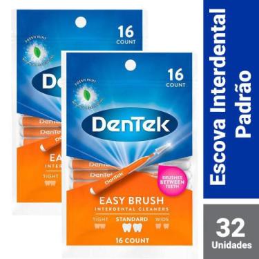 Imagem de Kit Escova Interdental DenTek Easy Brush Padrão 32 unidades