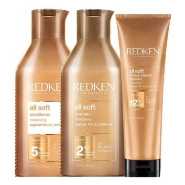 Imagem de Redken All Soft Kit  Shampoo + Condicionador + Máscara, Kit