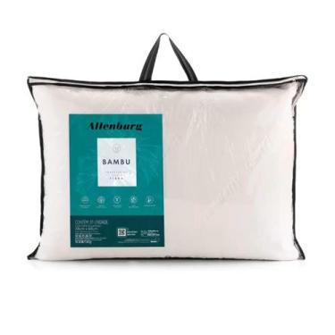 Imagem de Travesseiro Altenburg Bambu Fibra 48x68x16 cm Dormir de Lado Branco - 