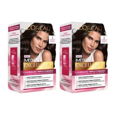 Imagem de Coloraçao Imedia 3 Castanho Escuro - Kit Com 2Un - Imédia