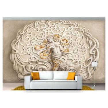 Imagem de Papel De Parede Arte Mulher Cabelos Corpo 3D At57 - Você Decora