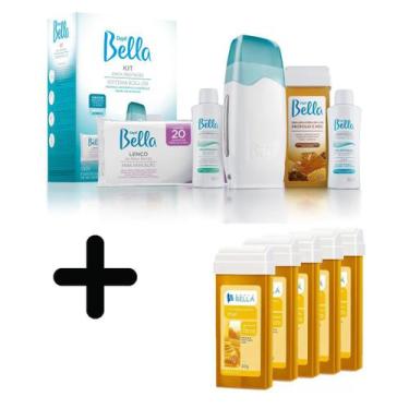 Imagem de Kit Depilação Sist. Roll-on Bivolt Depil Bellla + 5 Cera Refil - DEPIL