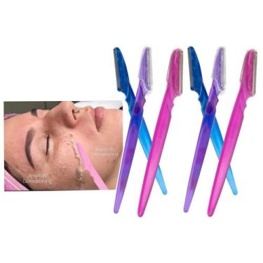 Imagem de Lâmina de sobrancelha dermaplaning removedor pelos 6 navalhas - MARCO 