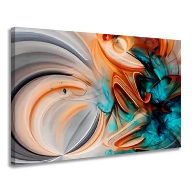 Imagem de Quadro Tela Canvas Decorativo Arte Abstrato Formas 60x85 Hall Recepção