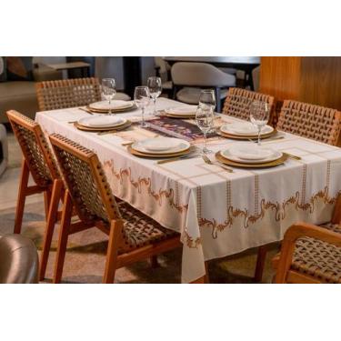 Imagem de Toalha de Mesa Retangular 1,40x3,50cm - Cachimere Decor, Santa Ceia