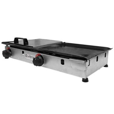 Imagem de Chapa Chapeira 60x30 Misteira Hamburguer Multiuso Grill Com Prensa - E