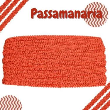 Imagem de Passamanaria  - Fita Galão - Rolo C/ 20 Metros Laranja Neon - Nº: 01 -