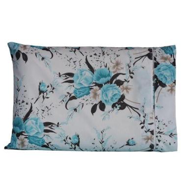 Imagem de Fronha Estampada Avulsa Ponto Palito Percal 150 Fios 70cm X 50cm - MR 