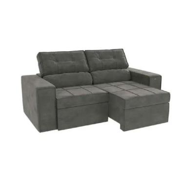 Imagem de Sofá Lanus 206cm Retrátil e Reclinável S139-2 Kappesberg, Cinza