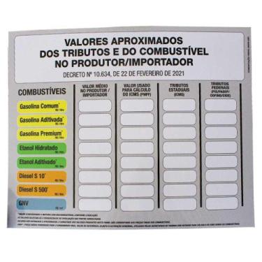 Imagem de Placa Tributos de Combustíveis Decreto 10.634 - Proposto