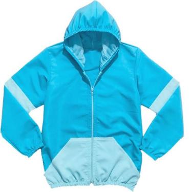Imagem de Jaqueta Corta Vento Infantil Camflada Impermeável Azul Claro - anjo da