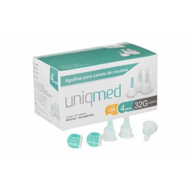 Imagem de Agulha para Caneta de I nsulina 4mm x 0,23mm 32G c/ 100 Uniqmed