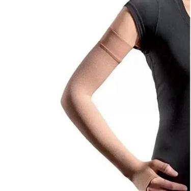 Imagem de Braçadeira Sigvaris 30-40 mmHg até o polegar c/ Silicone Chocolate, GG