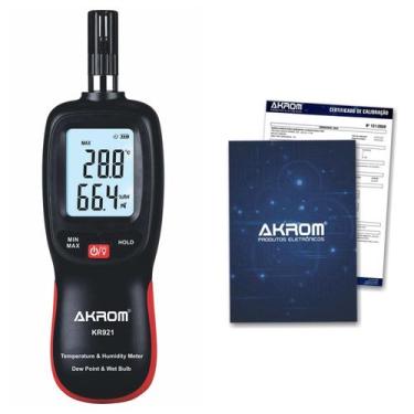 Imagem de Medidor Temperatura Umidade (Termohigrômetro) com Certificado de Calib