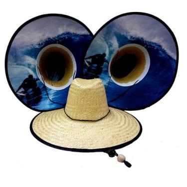 Imagem de Chapéu De Palha Surf Moda Praia Unisex Forrado Várias Estampas - Sensi