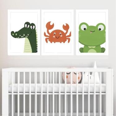 Imagem de Quadro Infantil Boho Bichinhos Mimados - Casa Com Atelier, Carangueijo