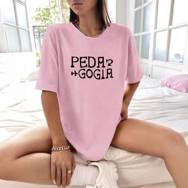 Imagem de Camisa Camiseta Feminina Estampada Pedagogia 100% Algodão Fio 30.1 Pen