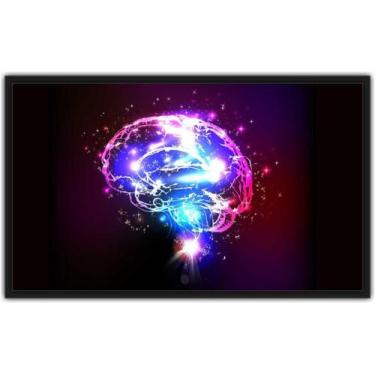 Imagem de Quadro Decorativo Cérebro Consultórios Médicos Medicina Com Moldura 1 