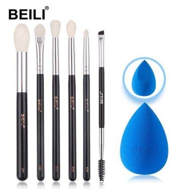 Imagem de Kit Pincéis De Maquiagem Profissional 6 PÇS Para Sobrancelha Cílios - 