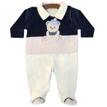 Imagem de Macacão Manga Longa Menino Conforto Ursinho Baby - Amora Baby Enxovais