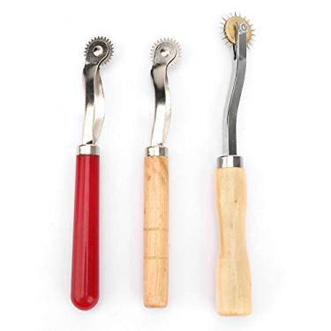 Imagem de Ferramenta de Costura de Roda de Rastreamento de 3 Unidades, Roda de Rastreamento de Ponto de Agulha para Padrões de Costura Ferramenta de Roleta de Roda de Costura Profissional