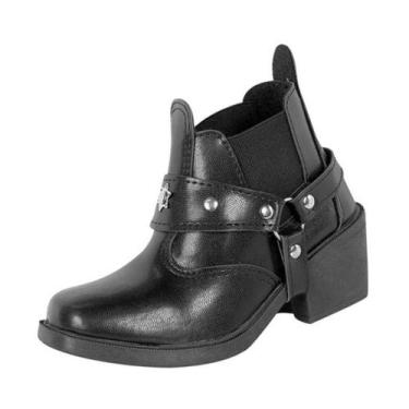 Imagem de Bota Country Infantil Menino Detalhe Espora Preto - Raniel Calçados, 2
