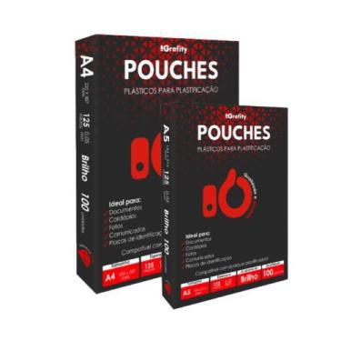 Imagem de Plástico Plastificação 200 Grafity 1 Cento A4, 1 Cento A5 0,05mm 125 M