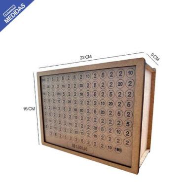 Imagem de 1 Cofre Guardar Dinheiro Woodbox Criativo Decorativo Método Japonês Pr