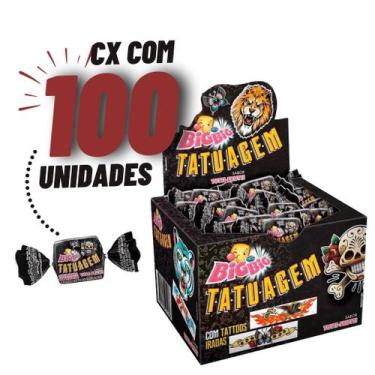 Imagem de Chiclete Big Big Tatuagem Tutti-Frutti 280g - Arcor