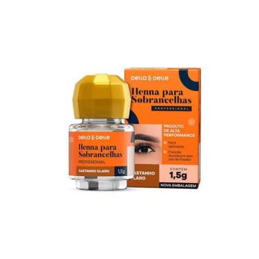 Imagem de Henna Para Designer de Sobrancelhas Della E Delle 1,5g Castanho Claro