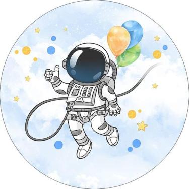 Imagem de Painel De Festa Redondo 1,50x1,50 - Astronauta Balão Aquarela 007 - Vi