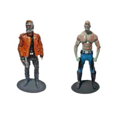 Imagem de Kit Bonecos Senhor das Estrelas e Drax Filme Guardiões da Galáxia 20cm