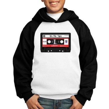 Imagem de Moletom Infantil 80's Mix Tape - Foca na Moda, Branco, Preto, 2