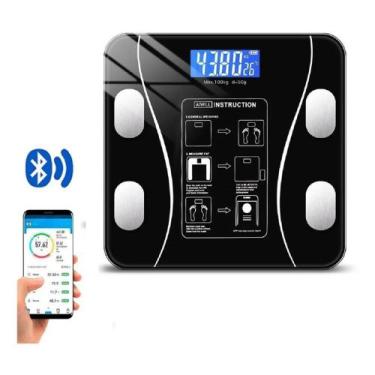 Imagem de Balança Bioimpedância Imc Digital Aplicativo Bluetooth 180kg - BBG