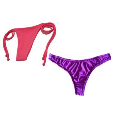 Imagem de Kit com calcinha biquini fio dental e calcinha biquíni  asa delta - DE