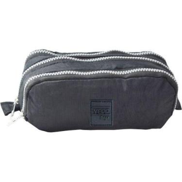 Imagem de Estojo Escolar Triplo Nylon Yepp MB13054-E, Preto