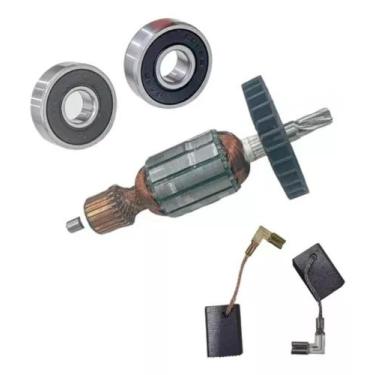 Imagem de Induzido, Carvão, Rolam P/ Martelete Makita Hr2610/2630 110v - Bolte