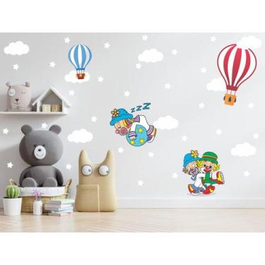 Imagem de adesivo de parede patati patatá palhaços decoração - Adesivos Kigrude