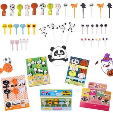 Imagem de Kit Garfinhos Palitinhos Infantis Para Petisco Frutas Criança Bebe Fof